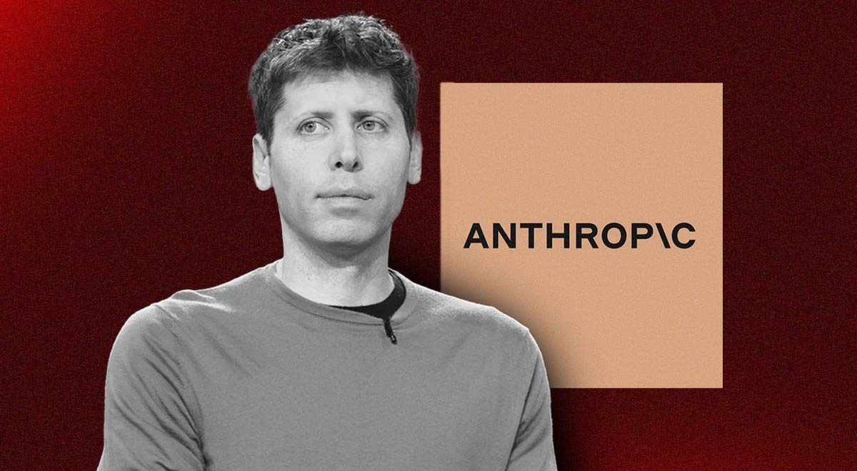 Sam Altman and Anthropic logo