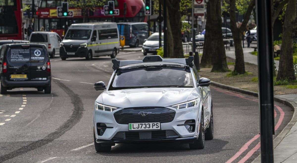 Wayve driverless car in UK street