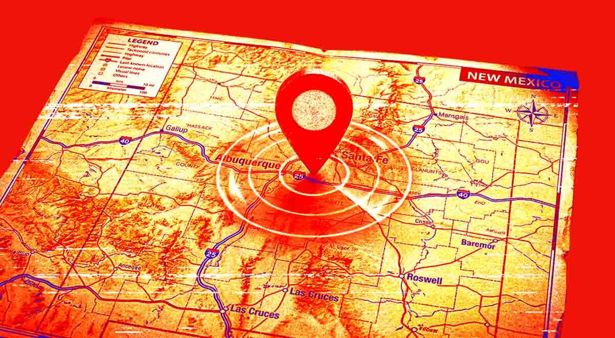 A map of New Mexico and an the unknown trail of a General.