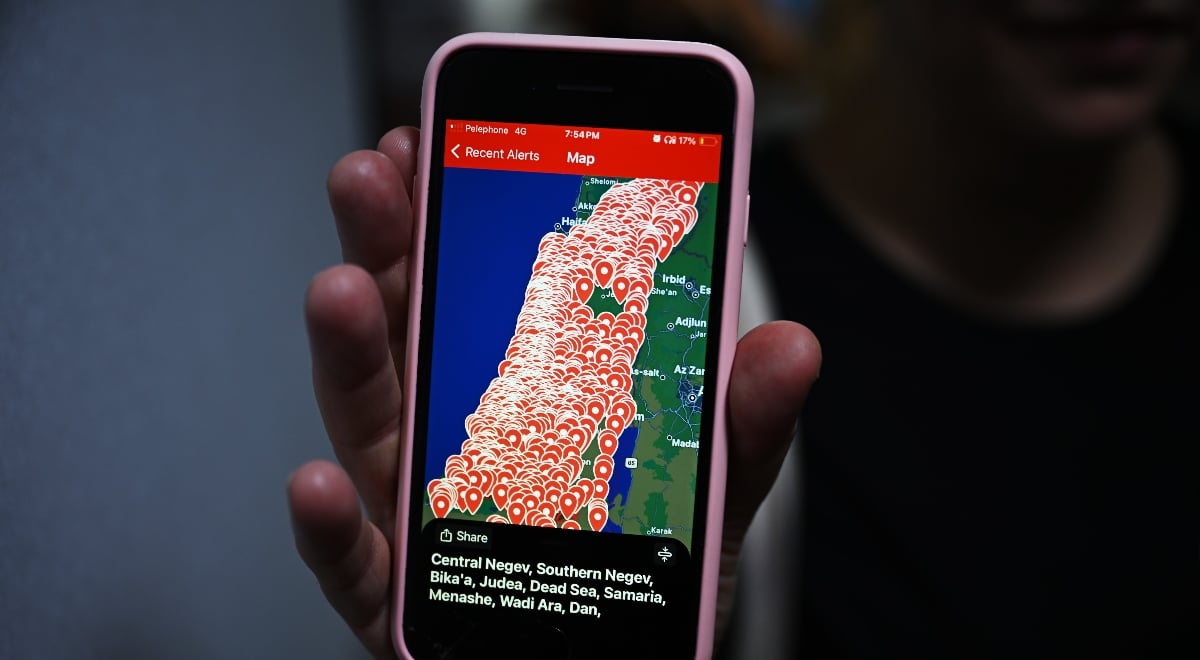 Israeli missile warning app