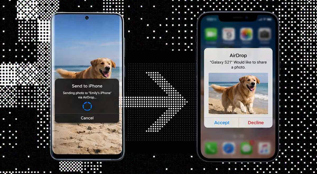 Samsung to Apple airdrop