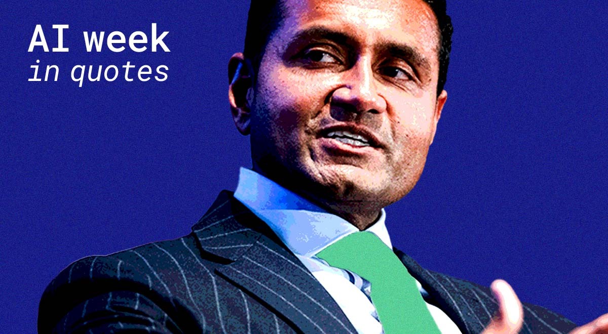 Palantir Technologies CTO Shyam Sankar, words "AI week in quotes"