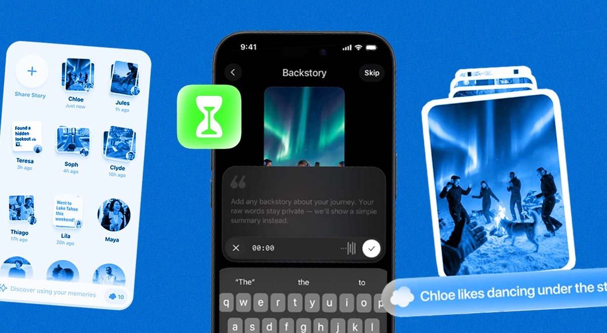 A smartphone with the new AI-powered Bond app open