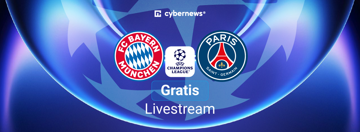 FC Bayern vs. PSG, Logos, Gratis-Livestream, blau