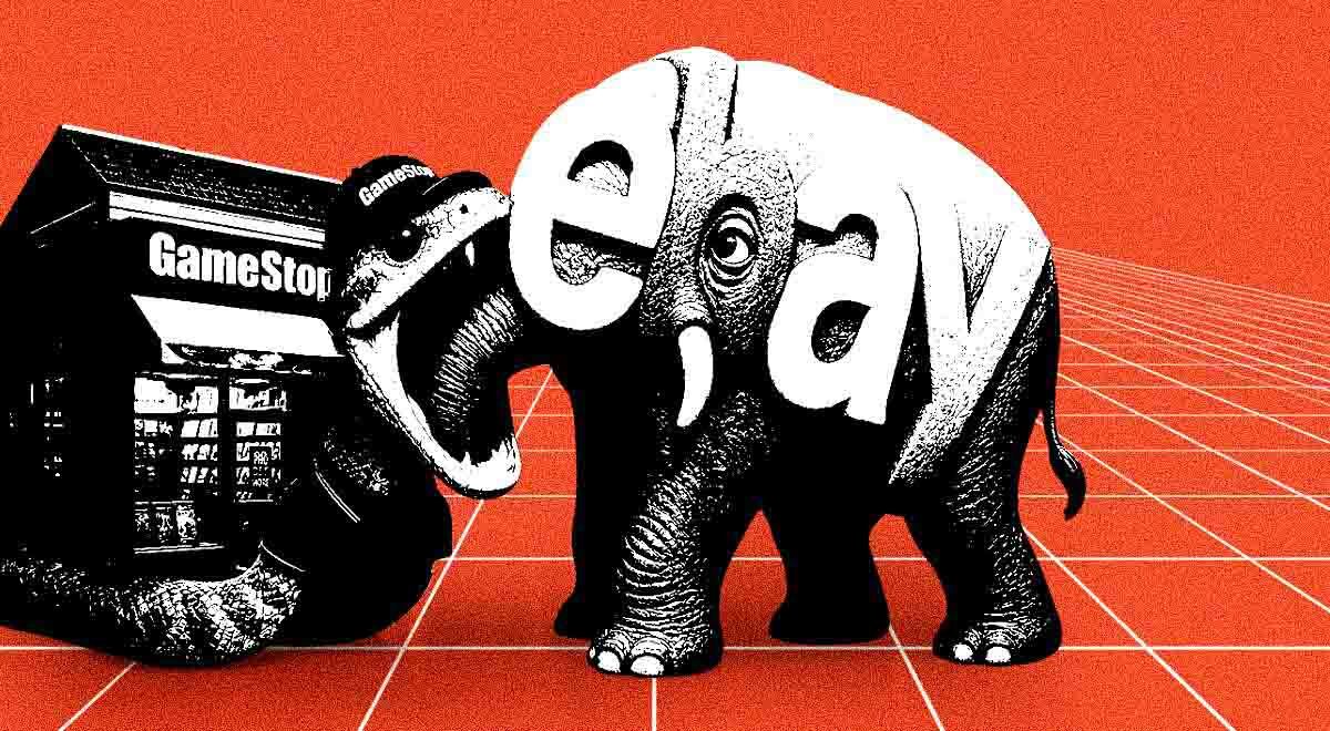A snake eating an elephant in a corporate logo context.