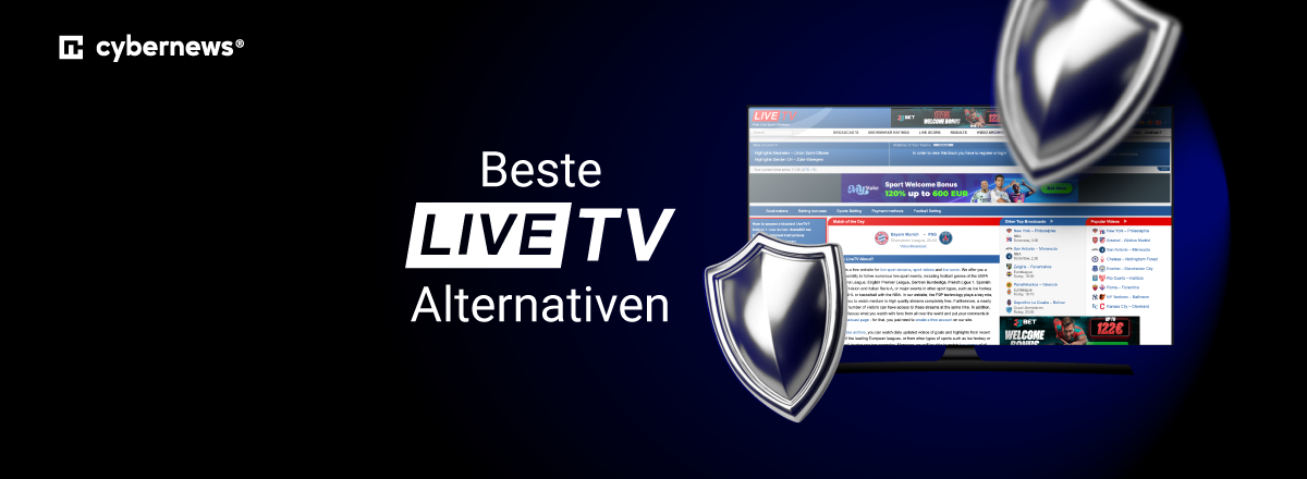 Livetv.sx Alternativen, Livestreams im Ausland, Screenshot, schwarz