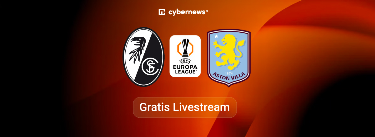 SC Freiburg vs. Aston Villa, Team Logos, Europa League, rot