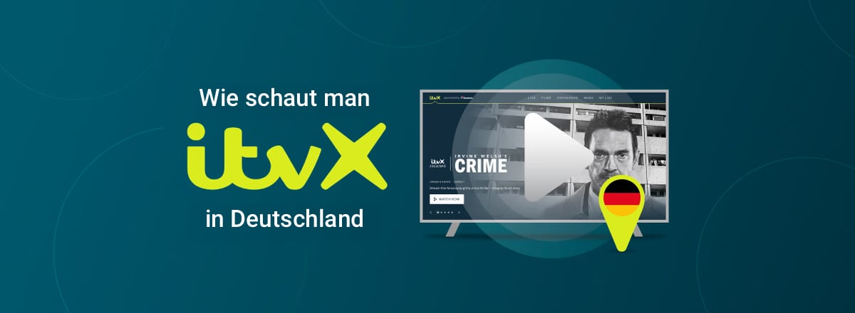 ITVX Logo, Deutschland-Positionsmarker, Bildschirm, grün