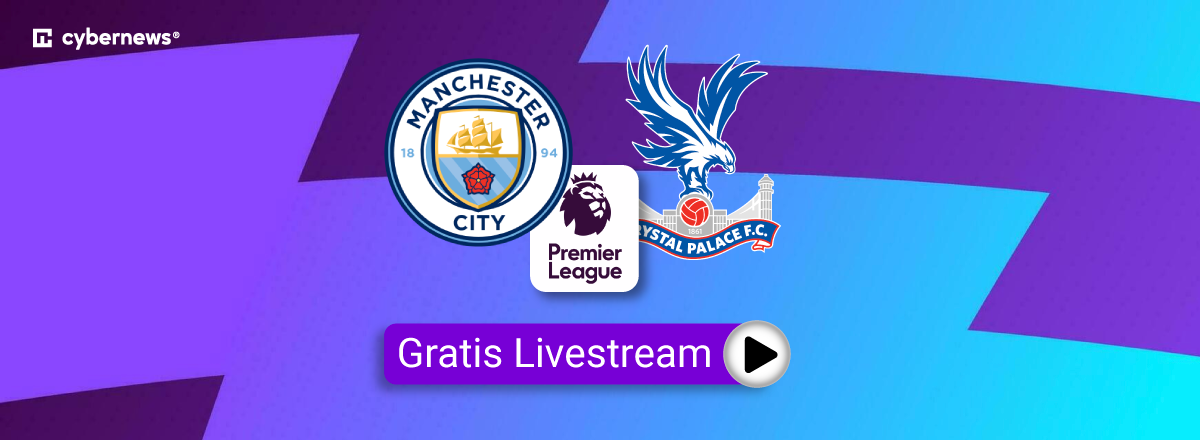 Manchester City vs. Crystal Palace, Logos, Free Stream, purple