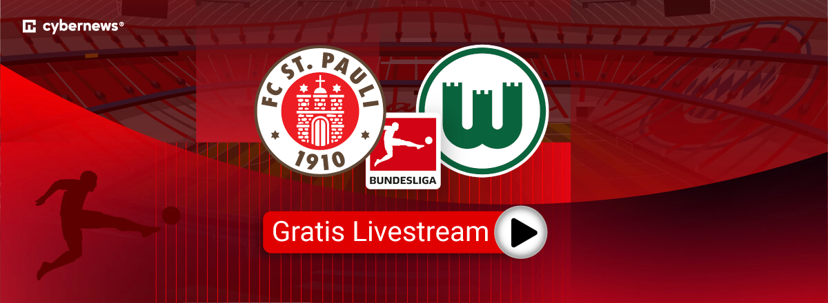 st pauli vs wolfsburg, Logos, Livestream, rot