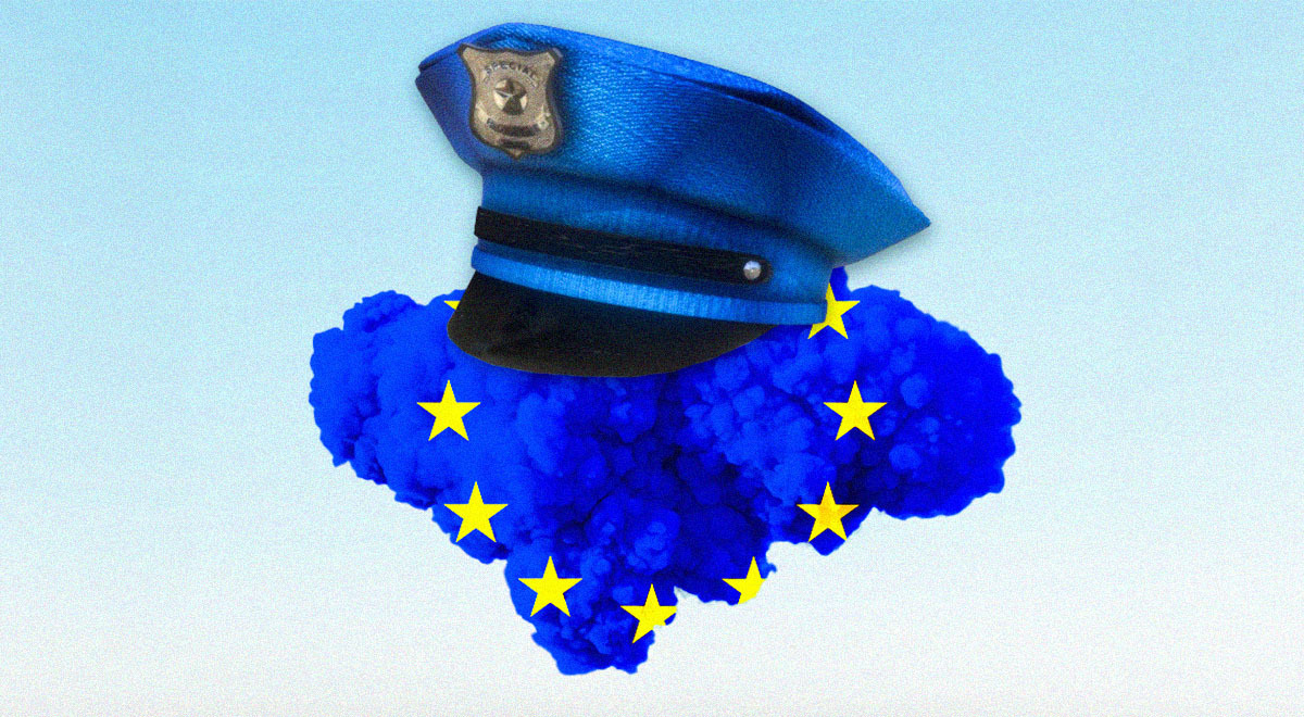 cloud eu flag police hat