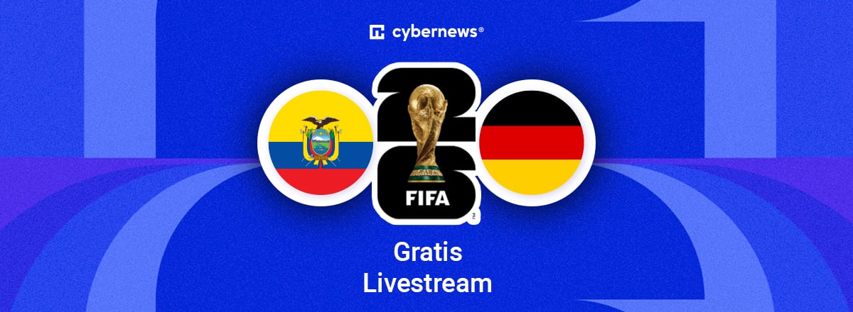 Ecuador vs. Deutschland, Länderflaggen, FIFA WM 2026 Logo, blau