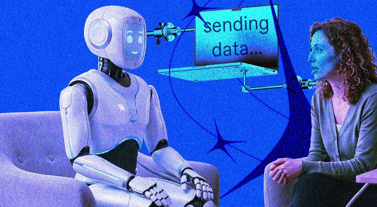 person getting therapy from a robot