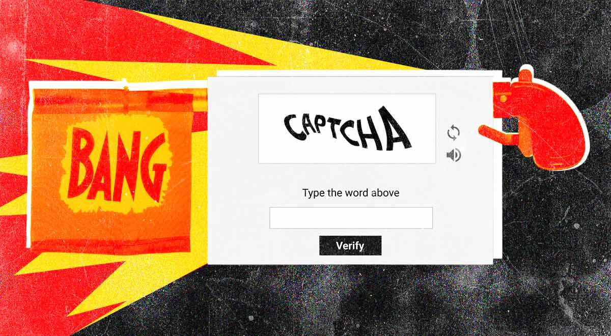 Flag gun piercing through CAPTCHA
