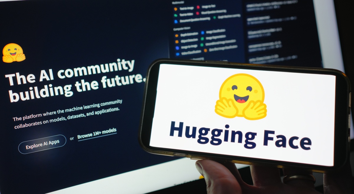 Hugging Face logo, website