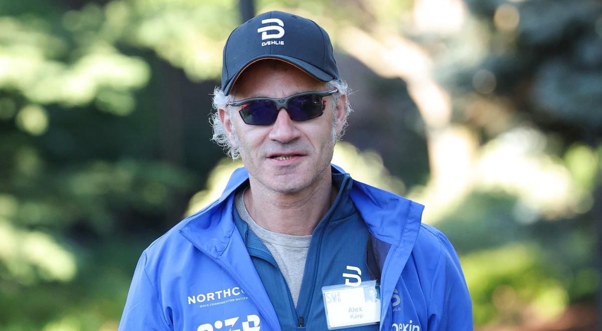 CEO of Palantir Technologies Alex Karp attends the Allen & Company Sun Valley Conference
