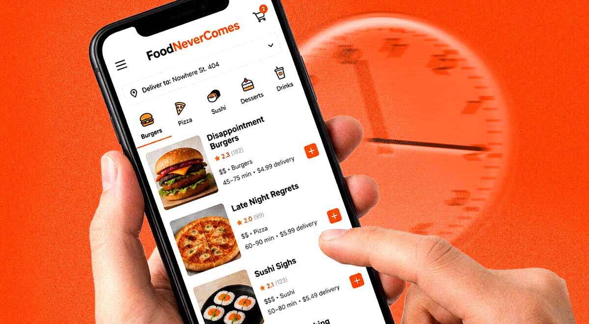 FoodNeverComes app