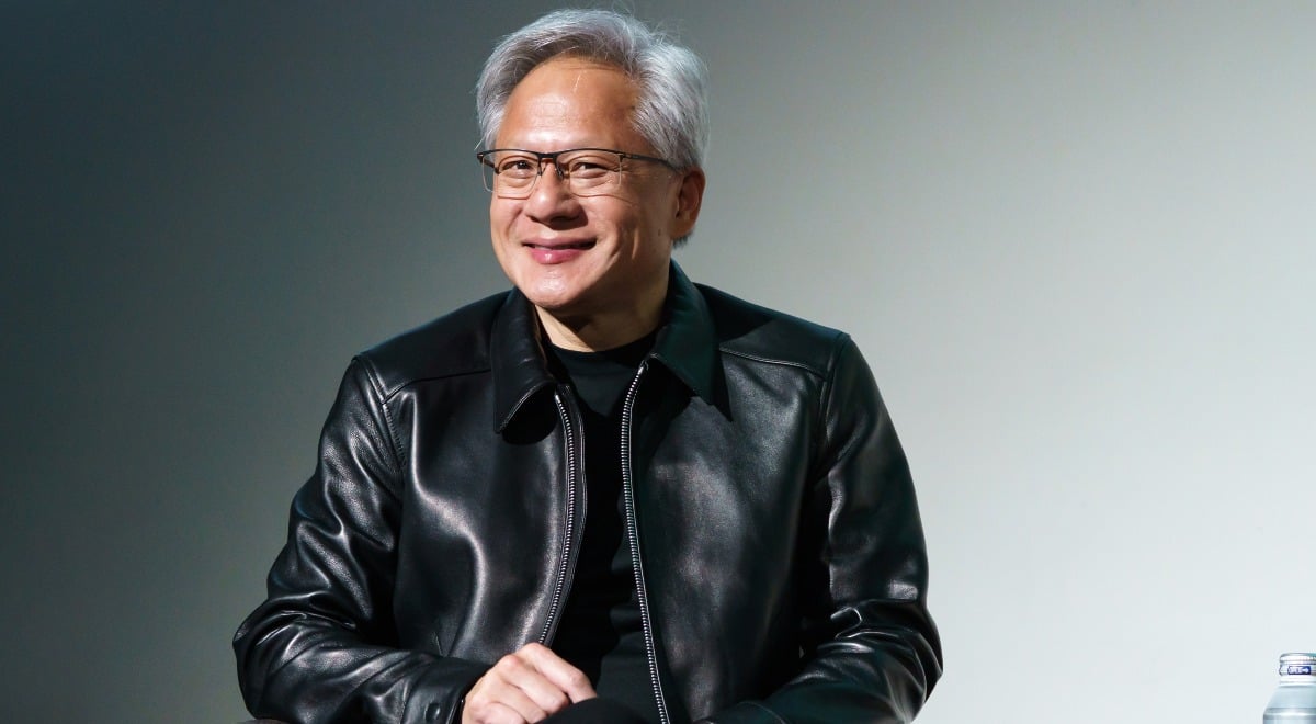 NVIDIA Corp. CEO Jensen Huang attends a joint press conference