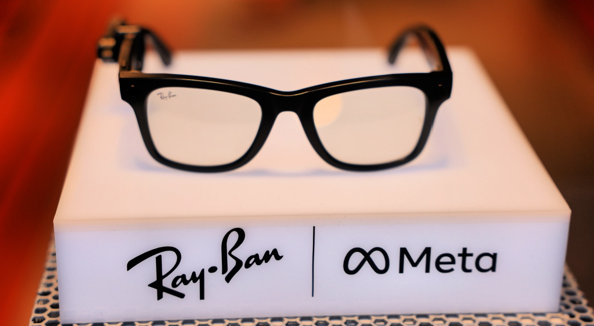 Ray-Ban Meta smart glasses on display
