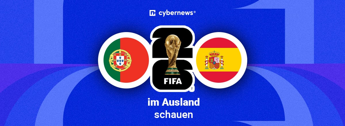 Portugal vs. Spanien, Länderflaggen, FIFA Logo, Gratis-Livestream