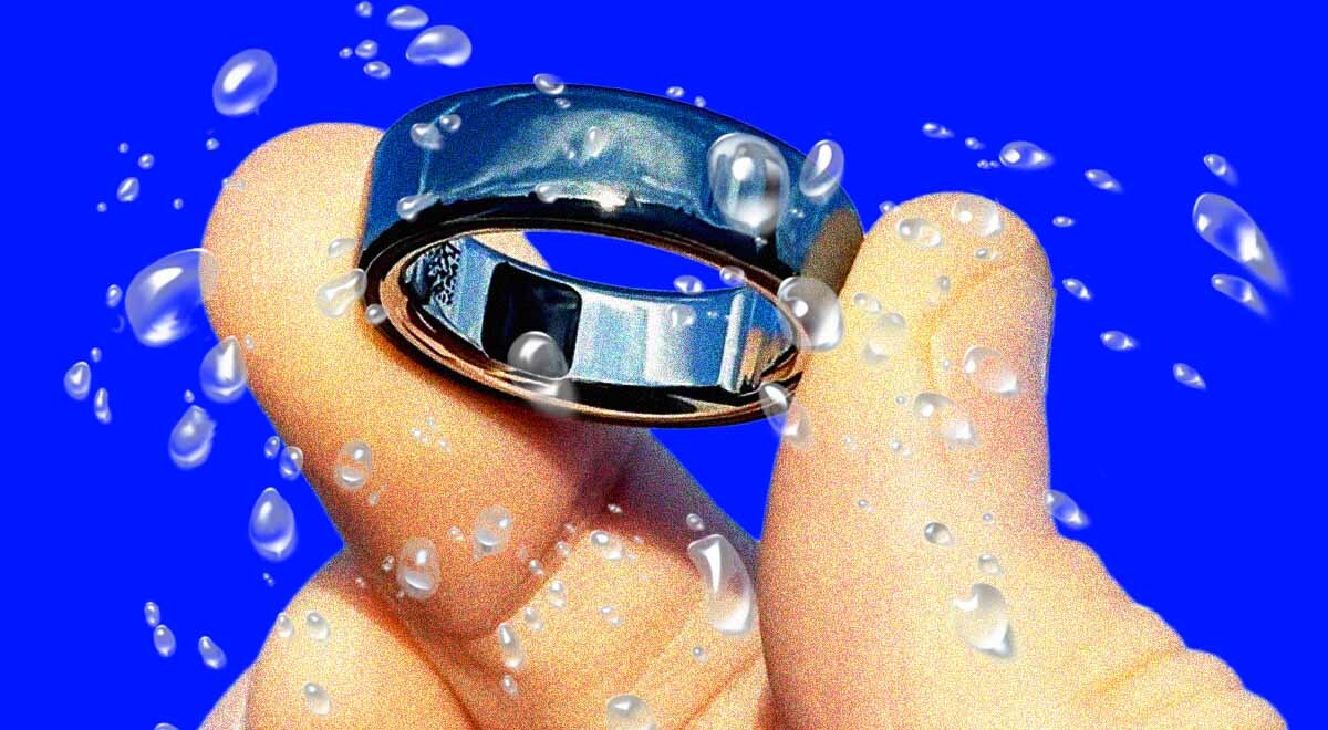 Smart ring that tracks data from sweat