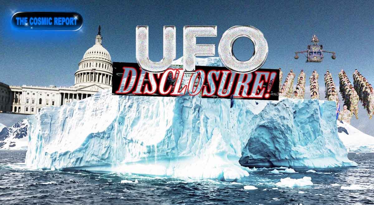 UFO disclosure symbolized as an iceberg.