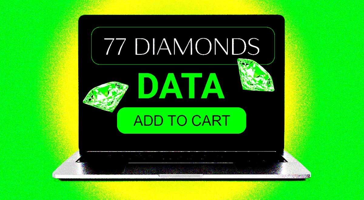 77diamond logo in green background