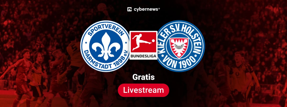 Darmstadt vs Holstein Kiel, Team-Logos, 2. Bundesliga Gratis-Livestream, rot