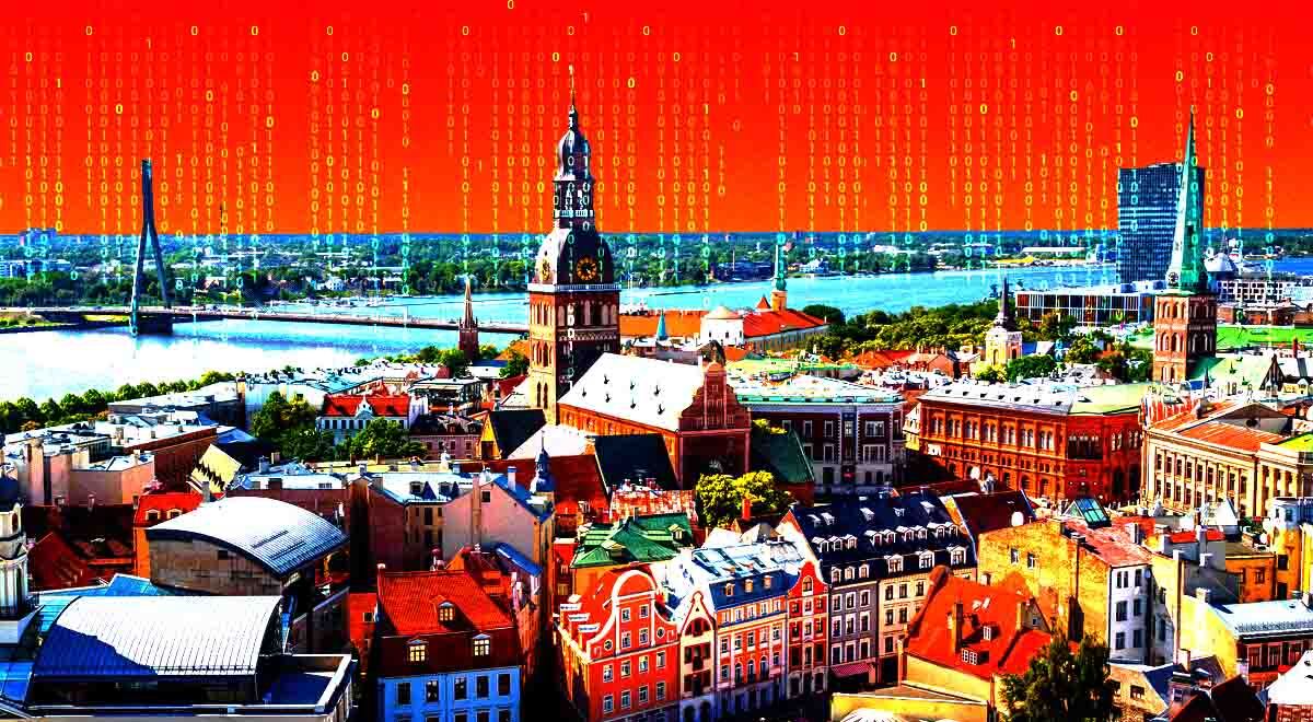 Panoramic view of Latvian capital Riga
