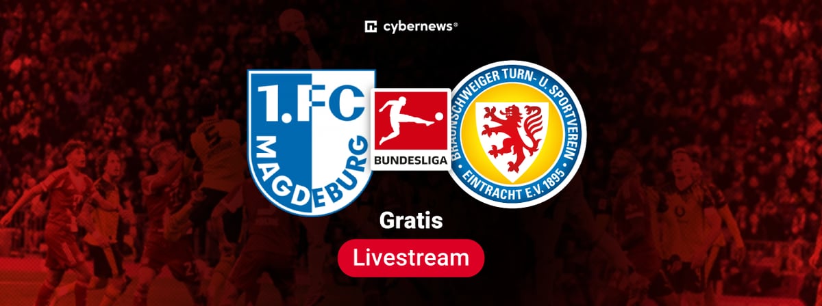 1. FC Magdeburg vs Eintracht Braunschweig, Team-Logos, 2. Bundesliga Gratis-Livestream, rot