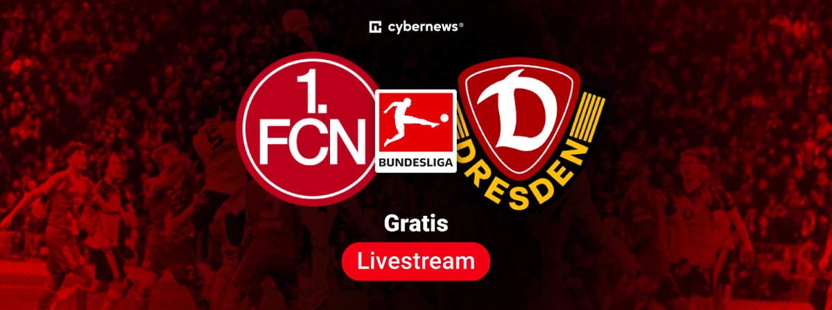 Nürnberg vs. Dynamo, Team-Logos, 2. Bundesliga Gratis-Livestream, rot