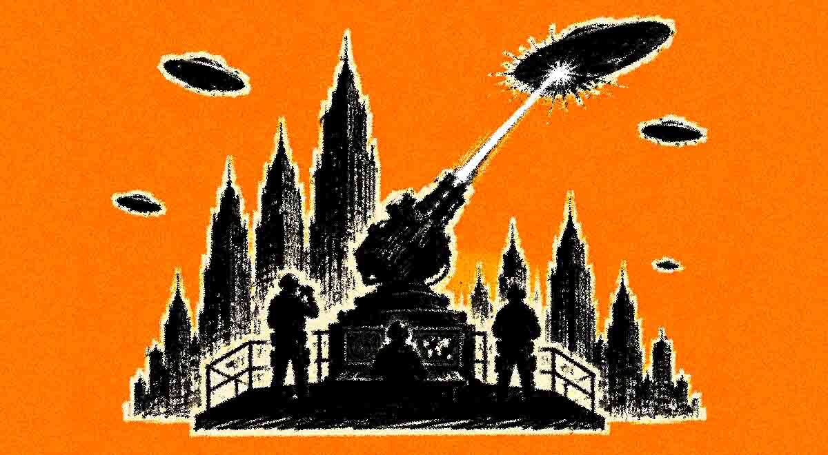 A taskforce shooting down UFOs. Image by Cybernews.