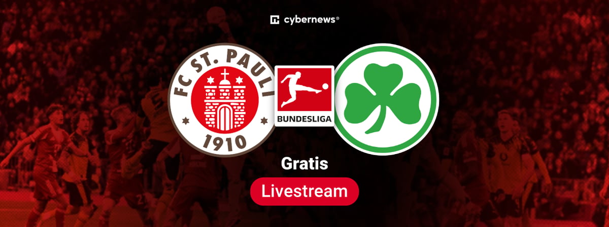 St. Pauli vs Fürth, Team-Logos, 2. Bundesliga Gratis-Livestream, rot