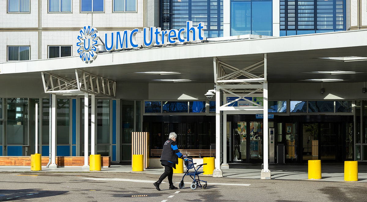 umc utrecht logo on a building