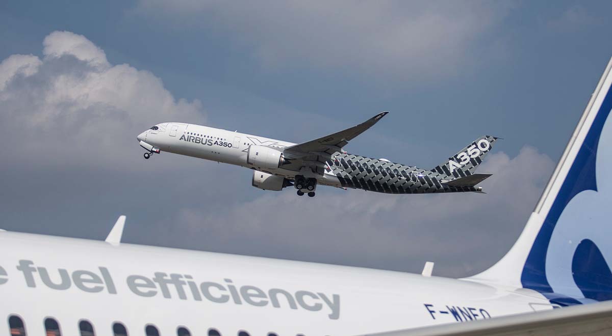 Airplane in the sky