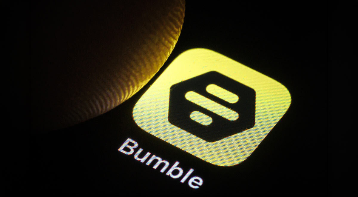 App of Bumble is displayed on a smartphone
