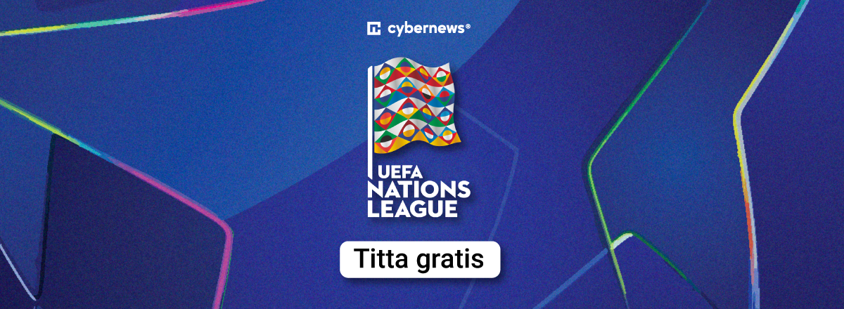 UEFA Nations League-logotyp med texten "Titta gratis"
