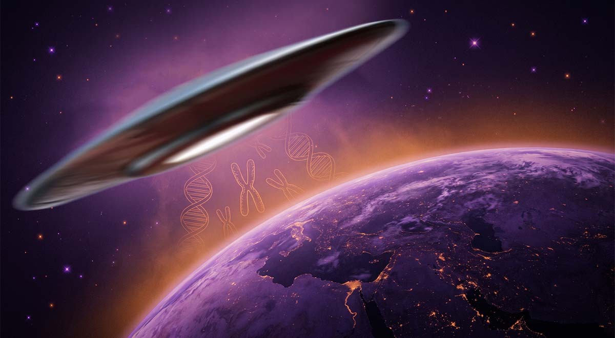 A UFO flying through the c̶o̶s̶m̶o̶s̶ chromosomos.