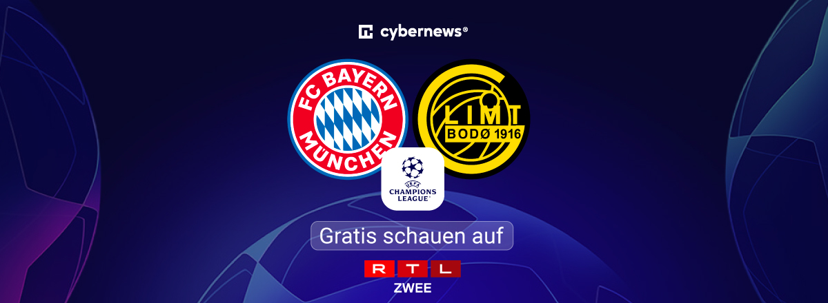 FC Bayern, Bodø/Glimt, Team Logos, RTL Zwee, Gratis-Livestream