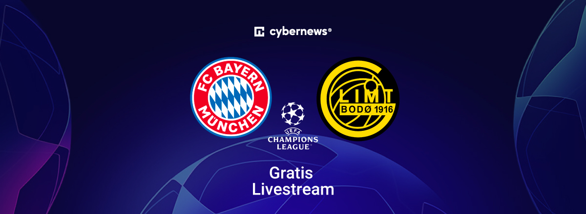 Bayern, Bodø/Glimt, Team Logos, Gratis-Livestream, blau