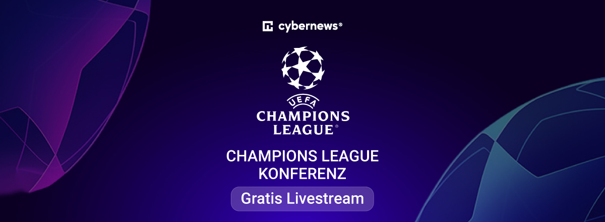 Champions League Logo, Live-Konferenz, blau