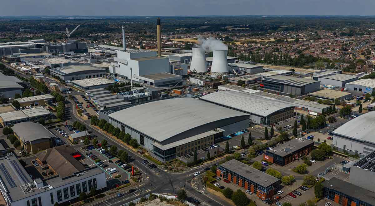 Data centre hub in Slough, one of the largest in Europe