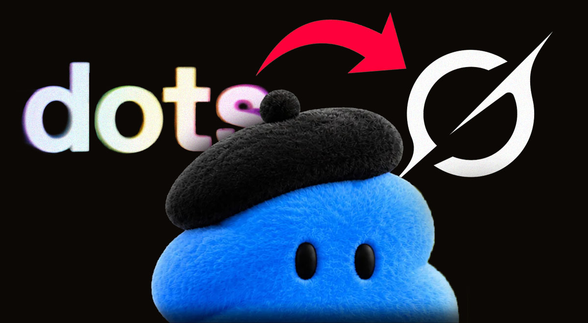 Open-AI's dots mascot comically transitioning towards Grok AI. Image by Cybernews.