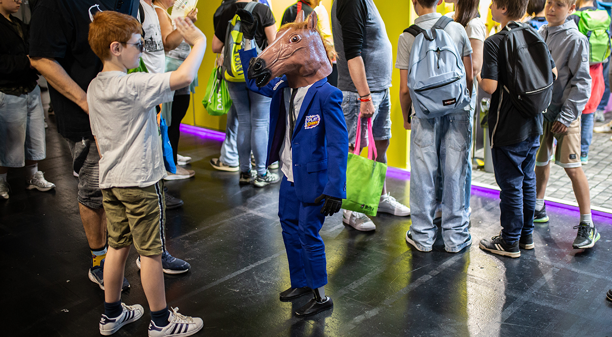 Visitors attend Gamescom, the world's largest annual video game trade fair in Cologne, Germany