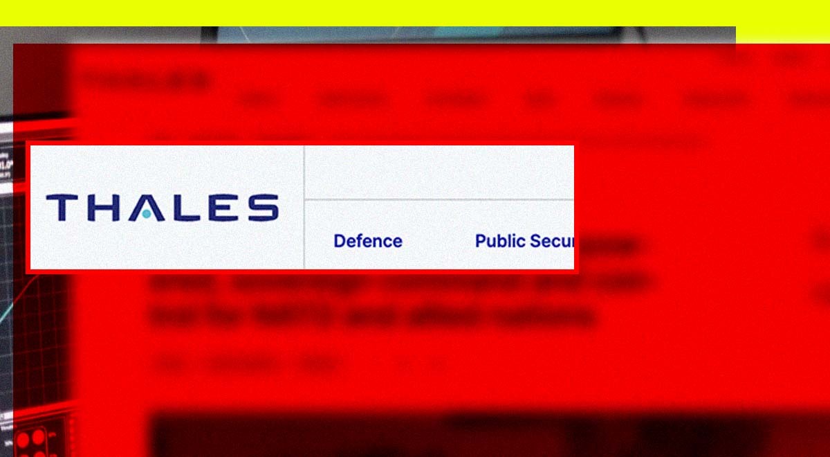 The logo of Thales, French defense tech giant