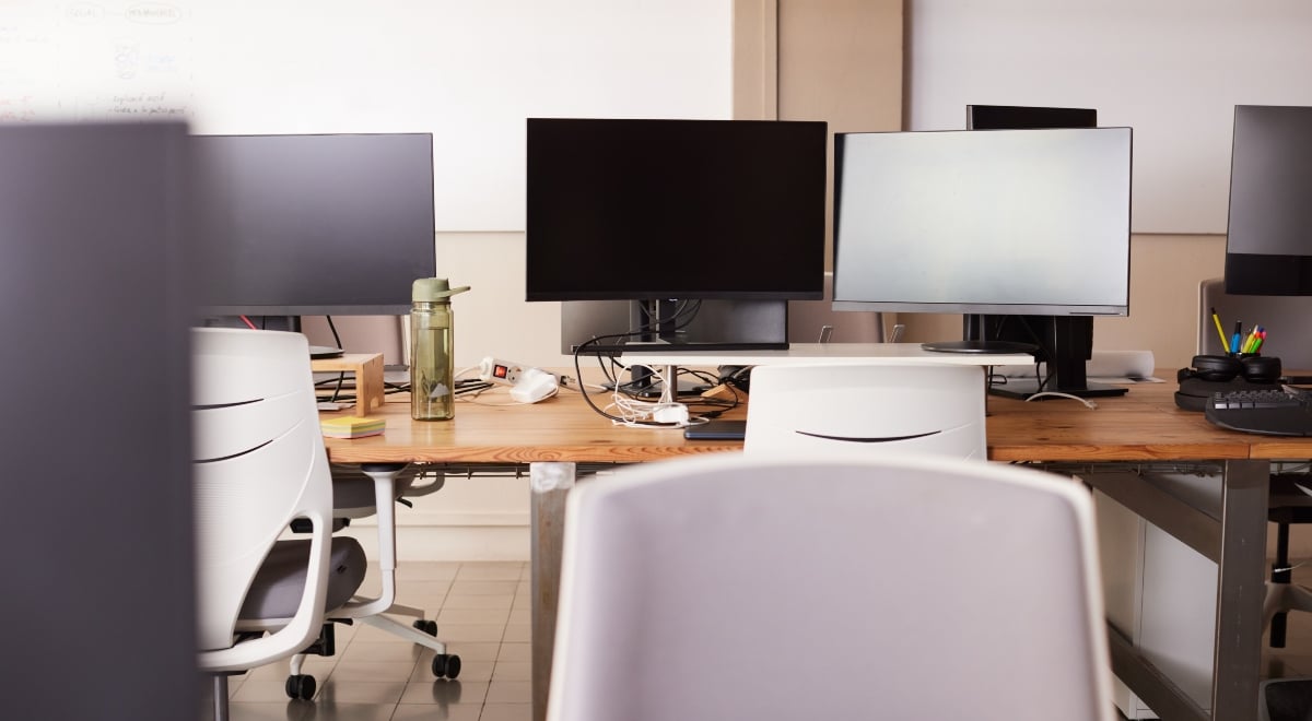 personal computers on a desk