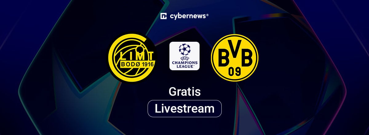 FK Bodo Glimt vs BVB, Team Logos, Champions League, Gratis-Livestream