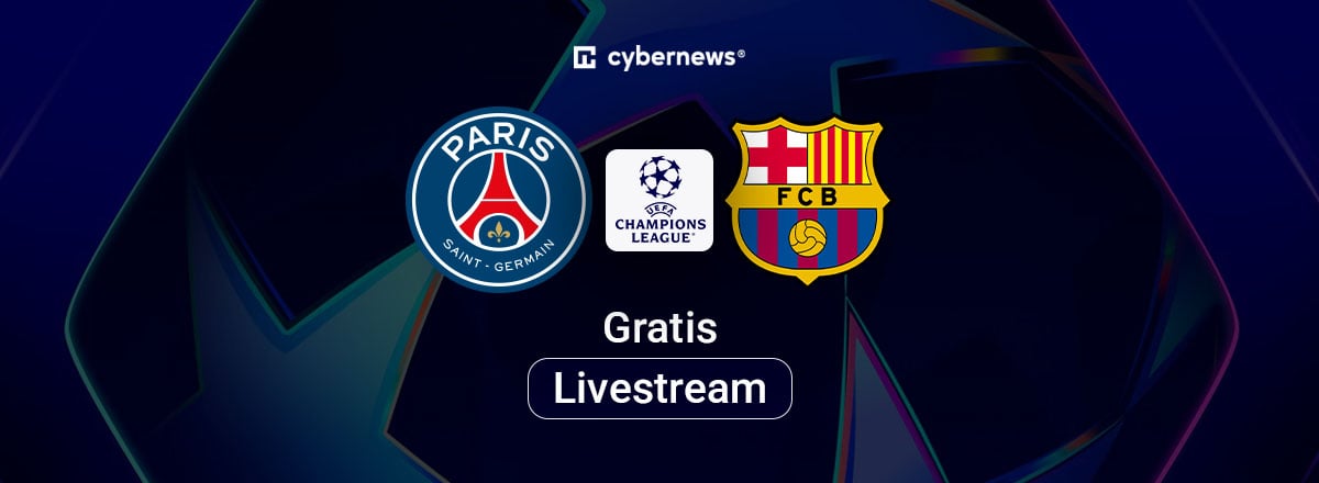 Paris Saint Germain vs FC Barcelona, Team Logos, Champions League, Gratis-Livestream