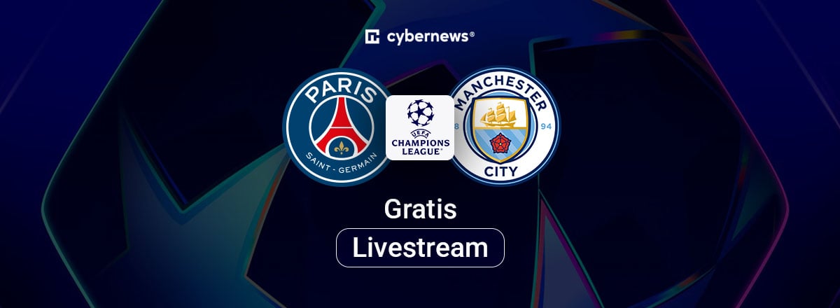 Paris Saint Germain vs Manchester City, Team Logos, Champions League, Gratis-Livestream