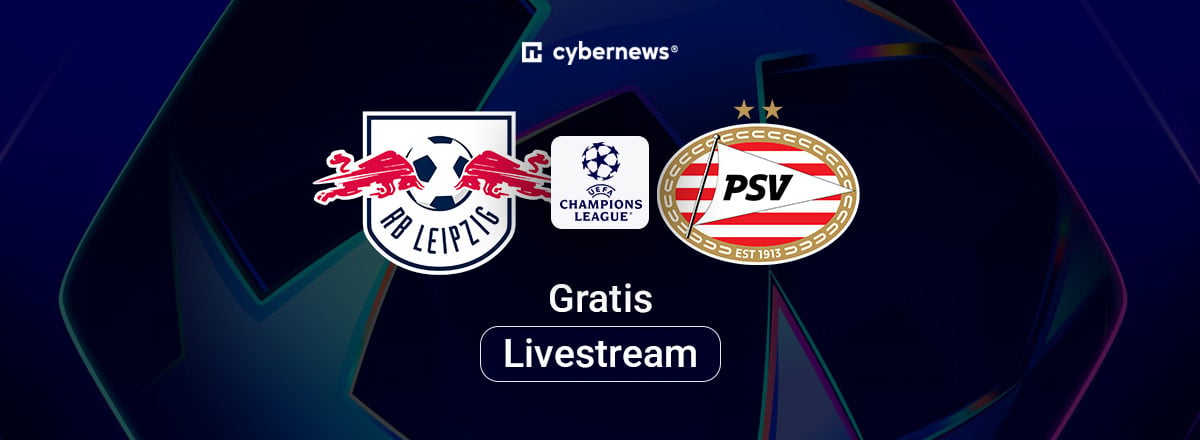 RB Leipzig vs PSV Eindhoven, Team Logos, Champions League, Gratis-Livestream